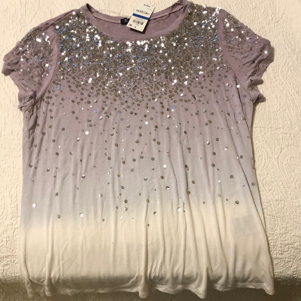 NWT new PXL petite sequin top shirt INC MAcy’s